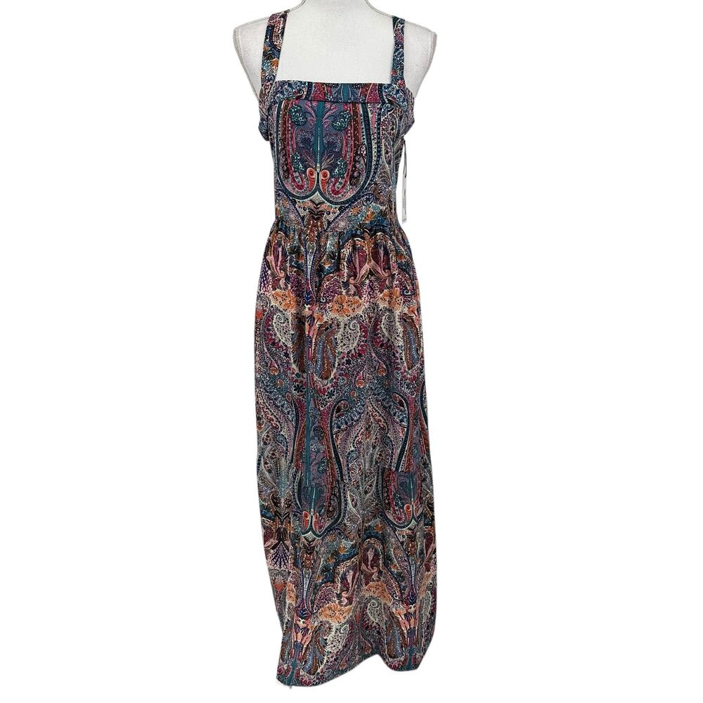 NEW Dex Crown Flower Tiered Sleeveless Maxi Dress Sz XL